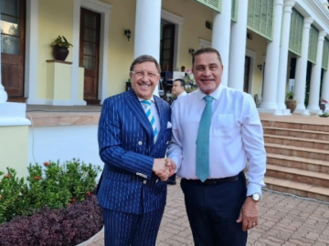 Honorary Consul General Maxim Behar meets with Minister of Foreign Affairs and T...